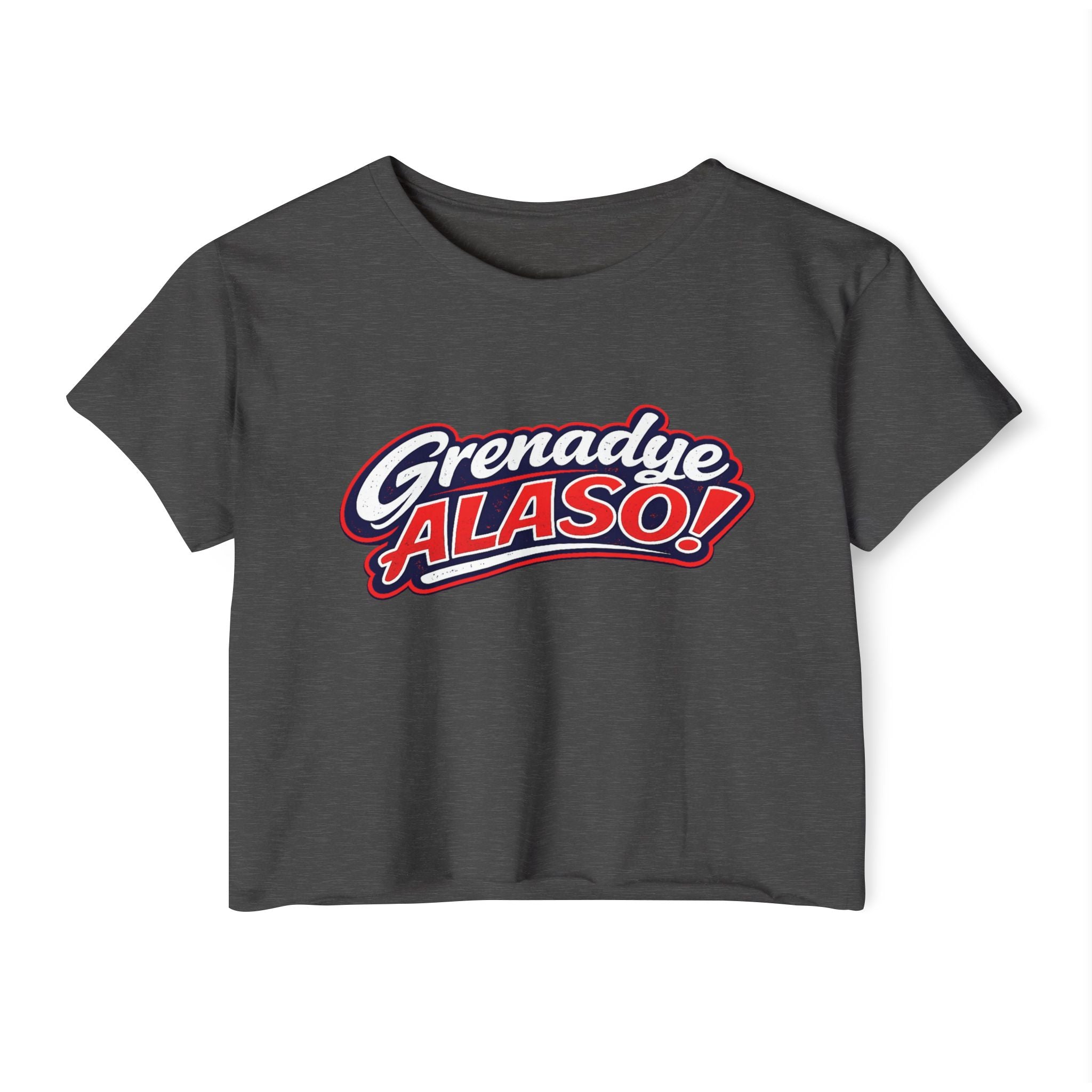 Grenadye Alaso! Crop Top — Retro Script Festival Tee
