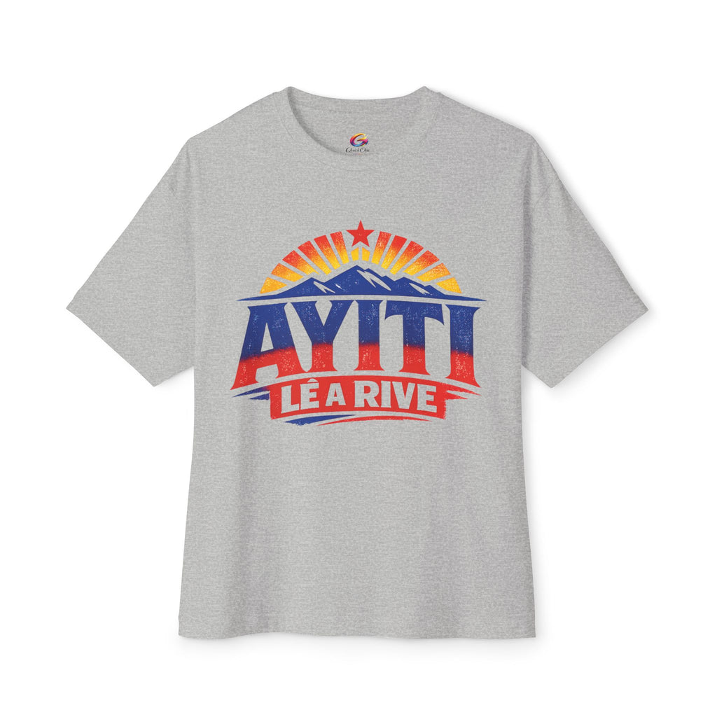 Boxy Tee Front and Back Printed — “Ayiti Lè A Rive”