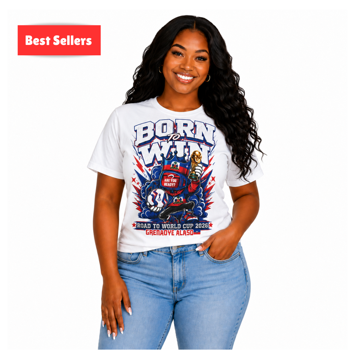Born To Win Grenadye Alaso Haiti World Cup 2026 T-Shirt
