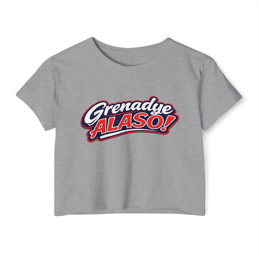 Grenadye Alaso! Crop Top — Retro Script Festival Tee