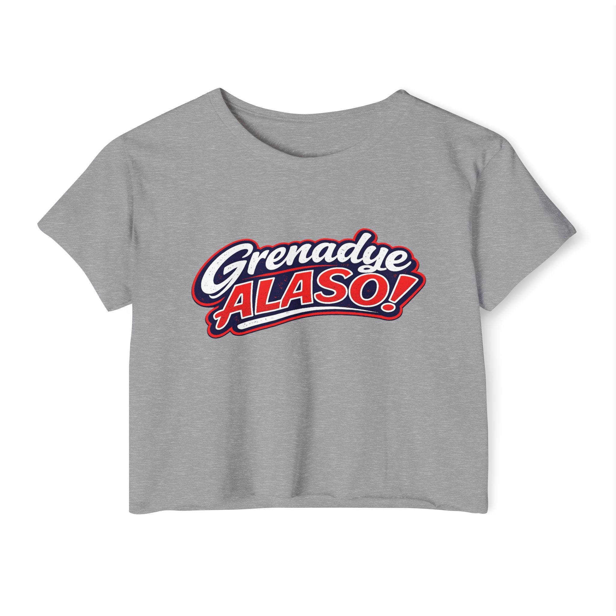Grenadye Alaso! Crop Top — Retro Script Festival Tee