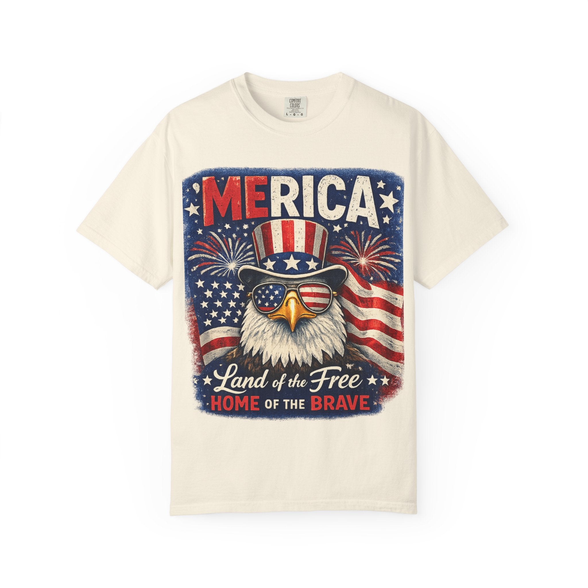 Merica Eagle "Land of the Free, Home of the Brave" T-Shirt