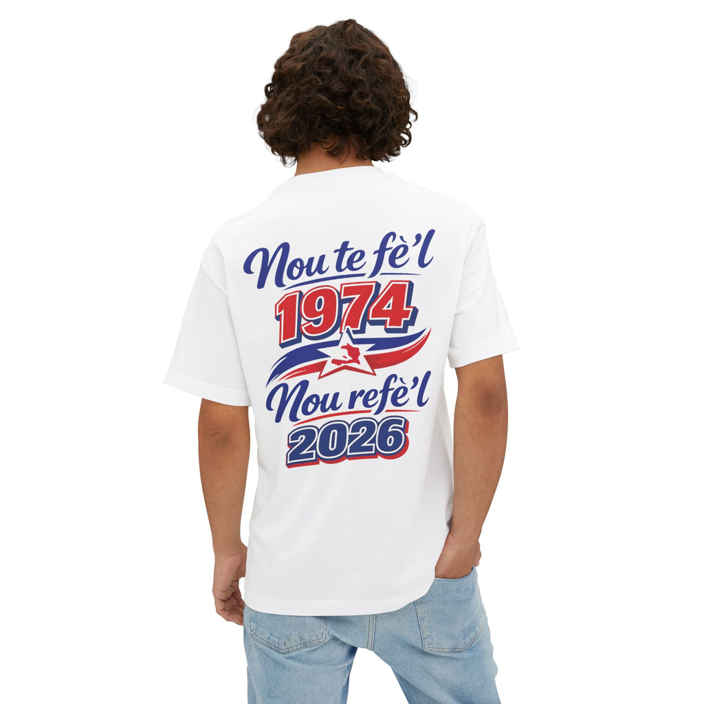 Boxy Tee Front and Back Printed — “Ayiti Lè A Rive”