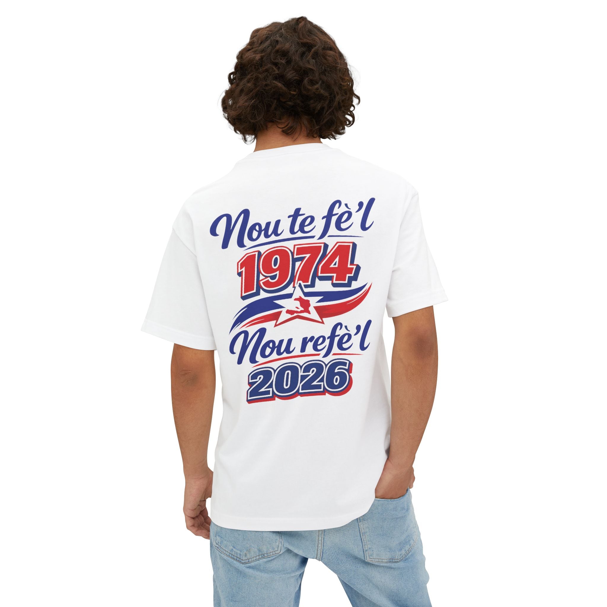 Boxy Tee Front and Back Printed — “Ayiti Lè A Rive”