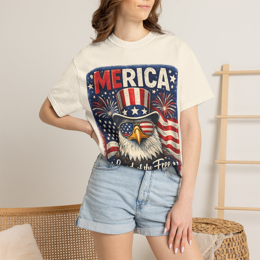 Merica Eagle "Land of the Free, Home of the Brave" T-Shirt