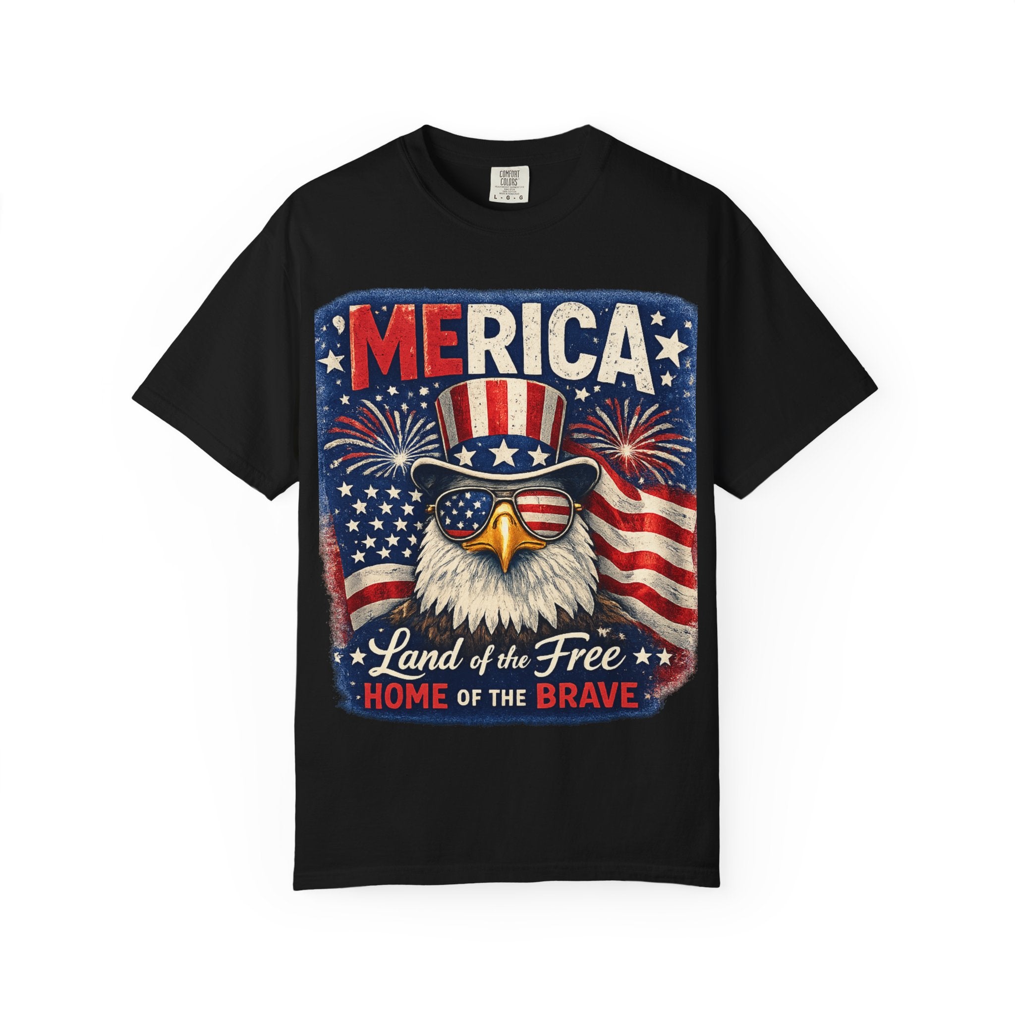 Merica Eagle "Land of the Free, Home of the Brave" T-Shirt