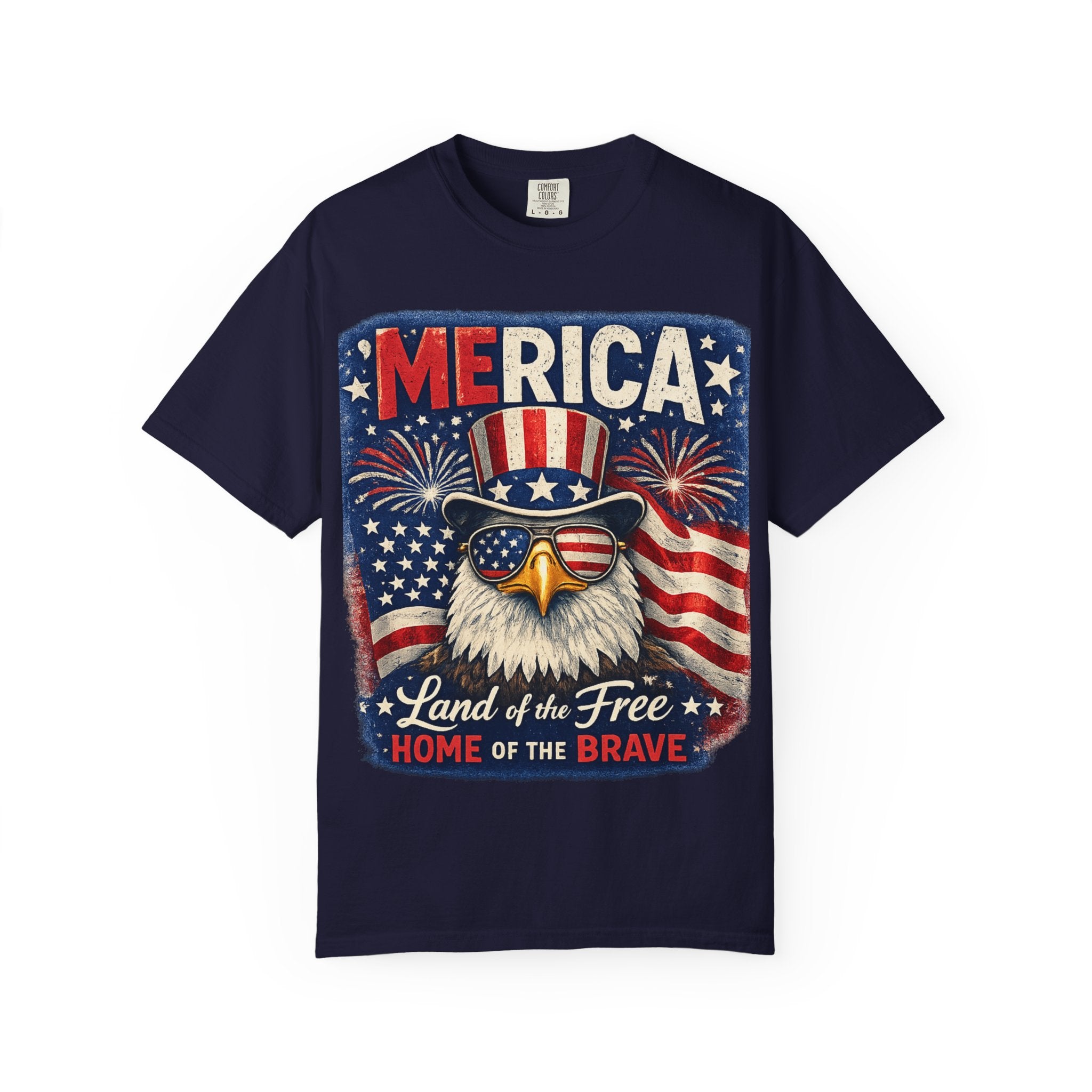 Merica Eagle "Land of the Free, Home of the Brave" T-Shirt